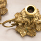 Medium Ornate Brass Leaf Chamberstick Candleholder