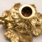 Medium Ornate Brass Leaf Chamberstick Candleholder