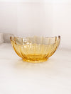 Medium Oval Amber Glass Bowl with Pointed Sides