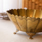 Medium Oval Brass 4-Toed Bowl Planter