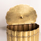 Medium Oval Brass Hinged Lidded Box with Beaded Accents