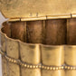 Medium Oval Brass Hinged Lidded Box with Beaded Accents
