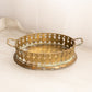 Medium Oval Brass Pineapple Tray with 2 Handles
