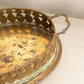Medium Oval Brass Pineapple Tray with 2 Handles