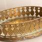Medium Oval Brass Pineapple Tray with 2 Handles