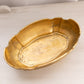 Medium Oval Brass Planter with Linear Designs