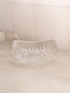 Medium Oval Clear Crystal Glass Bowl