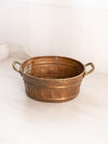 Medium Oval Copper Planter with 2 Handles