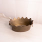 Medium Oval Heavy Brass Crown Bowl with Boar Head Handles