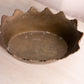 Medium Oval Heavy Brass Crown Bowl with Boar Head Handles
