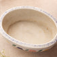 Medium Oval White Ceramic Bowl with Colorful Flowers