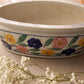 Medium Oval White Ceramic Bowl with Colorful Flowers