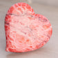 Medium Pink Alabaster Stone Heart Lipstick Holder with Brass Cherub