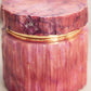 Medium Pink Alabaster Stone Hinged Lidded Jar