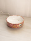 Medium Pink Ceramic Bowl with Gold Floral Designs (Made in Italy)