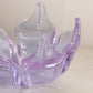 Medium Purple Neodymium Glass Flower Shaped Bowl