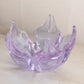 Medium Purple Neodymium Glass Flower Shaped Bowl