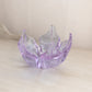 Medium Purple Neodymium Glass Flower Shaped Bowl