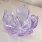 Medium Purple Neodymium Glass Flower Shaped Bowl