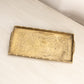 Medium Rectangular Brass Tray with Etched Floral Designs