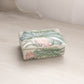 Medium Rectangular Ceramic Green and Pink Floral Lidded Box