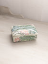 Medium Rectangular Ceramic Green and Pink Floral Lidded Box