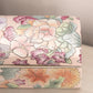 Medium Rectangular Pink Ceramic Lidded Box with Floral Designs