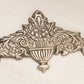 Medium Silver Tone Wall Decor Accent with Fancy Floral Designs