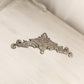 Medium Silver Tone Wall Decor Accent with Fancy Floral Designs