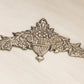 Medium Silver Tone Wall Decor Accent with Fancy Floral Designs