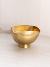 Small Square Brass Bowl with Small Circular Base