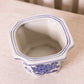 Medium Square Ceramic Blue & White Floral Planter