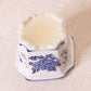 Medium Square Ceramic Blue & White Floral Planter