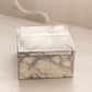 Medium Square Gray Alabaster Swivel Lidded Box