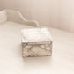 Medium Square Gray Alabaster Swivel Lidded Box