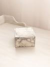 Medium Square Gray Alabaster Swivel Lidded Box