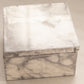 Medium Square Gray Alabaster Swivel Lidded Box