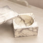 Medium Square Gray Alabaster Swivel Lidded Box