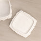 Medium Square White Milk Glass Floral Lidded Dish with Cameo