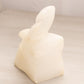 Medium White Alabaster Stone Flower Bookend Paperweight