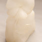 Medium White Alabaster Stone Flower Bookend Paperweight