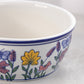 Medium White Ceramic Bowl with Flowers & Butterflies