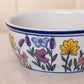 Medium White Ceramic Bowl with Flowers & Butterflies