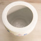 Medium White Ceramic Planter Pot with Floral Designs