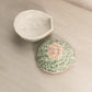 Medium White Ceramic Shell Lidded Dish with Floral Designs