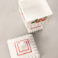 Medium White Milk Glass Wedding Box with Strawberry Designs
