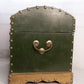 Medium Wooden Chest with Hand Painted Floral Designs and Gold Accents