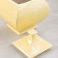 Medium Yellow Square Ceramic Lidded Dish with Finial