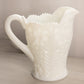 Vintage LE Smith Large White Milk Glass Dogwood Pitcher