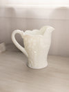 Vintage LE Smith Large White Milk Glass Dogwood Pitcher